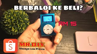 Digital MP3 Player MrDIY Shopee Ezra Chinese MP3 player  MALAYSIAN REVIEW [upl. by Radburn]