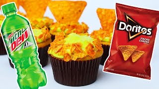 MOUNTAIN DEW DORITOS CUPCAKES  NERDY NUMMIES [upl. by Eniale]