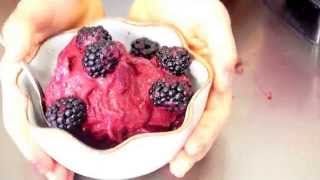 Vitamix blackberry vegan ice cream [upl. by Chor]