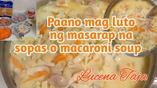 Cooking macaroni soup craving Foodtrip LucenaTaja [upl. by Bopp]