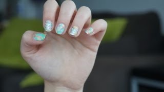 NAIL ART  Marbré Aztèque pour le printemps [upl. by Mert]