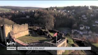 VUE DEN HAUT  Le château dEpinal [upl. by Nodnek]