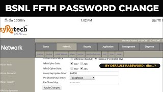 how to change bsnl ftth wifi password 2022  Wifi ka password kaise change kare  Bsnl Ftth Wifi [upl. by Ardnaxila30]