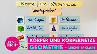 Körper und Körpernetze  Würfelnetze erkennen  zum mitmachen und üben  Grundschule [upl. by Annaeed]