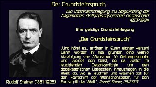 Zur Arbeit am Grundsteinspruch von Rudolf Steiner jeden Freitag 1900 Uhr gelesen von G Anger [upl. by Chuipek]