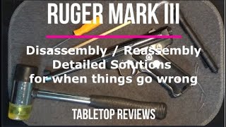 Ruger MK III 22LR Pistol DisassemblyReassembly Update Tabletop Review – Episode 202223 [upl. by Amolap]