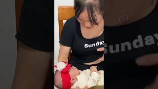 Breastfeeding mom 🥰 breastfeeding newborn baby viralvideo trending shorts [upl. by Leahcimdivad65]