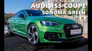 Sonoma Green Audi RS5 Coupe 2018 in Action [upl. by Sesom]