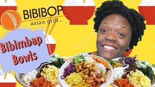 Bibibop Asian Grill Mukbang  Korean Bibimbap Inspired Rice Bowls [upl. by Iz427]