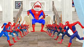 Siêu nhân nhện🔴Spider Man sword attacks shark spider rescue Spider woman from bad guy joker vs Venom [upl. by Janeva]