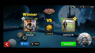 Day 30 Level 16 vs 18 match against Peru player 8 ball pool championship Las Vegas trick shot 8 bal [upl. by Aveline246]