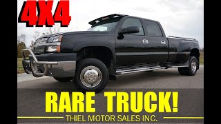 RARE 2004 CHEVY 3500 4X4 CATEYE GAS LT LEATHER FOR SALE  WWWTHIELMOTORSCOM [upl. by Guntar99]