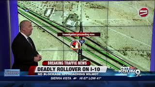 Victim dies following rollover crash on I10E [upl. by Chet]