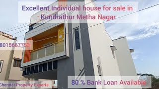 EXCELLENT INDIVIDUAL HOUSE FOR SALE IN KUNDRATHUR [upl. by Novahs]