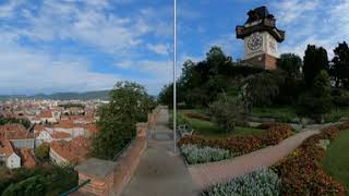 Schlossberg in Graz Austria Virtual reality video walk [upl. by Salomon]