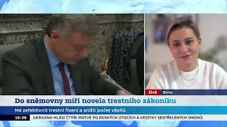 Do sněmovny míří novela trestního zákoníku a komentáře Balaše Bendy a Malé 16 11 2024 [upl. by Yddub]