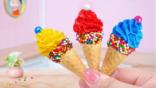 Ice Cream Making🍦Best Miniature Chocolate Ice Cream Cone Recipe 🍫 Mini Cakes Compilation [upl. by Lebisor]