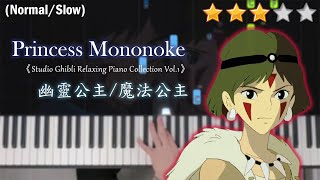 「鋼琴教學」Princess Mononoke－久石讓  宮崎駿動畫《幽靈公主魔法公主》主題曲  吉卜力工作室鋼琴輕音樂 vol1  Piano Cover 琴譜 [upl. by Henka6]