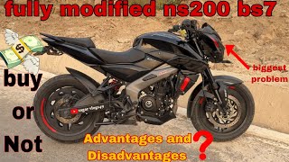 😇Advantages and🤡 Disadvantages of ns200 bs7 💔🥺 Leni cahiye ya nhi 🤐 bajaj ns200 video viralvideo [upl. by Cazzie885]