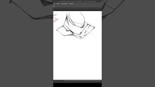 how i draw a scarf with pleats art shorts drawing ibisxpaint [upl. by Neenahs]