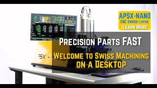 APSXNANO Desktop CNC Swiss Lathe  Short Video [upl. by Hertha]