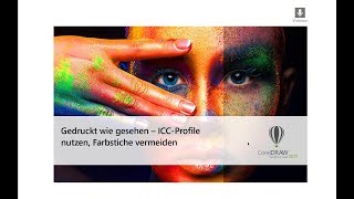 Gedruckt wie gesehen  ICCProfile nutzen Farbstiche vermeiden mit CorelDRAW [upl. by Yerxa]