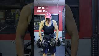 Dumbbell shrugs foryou motivation exercise fitnessmotivation shoulder workout tutorial [upl. by Dreeda]