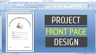 How to Create a Project Front Page in Microsoft Word  Cover Page Design in Microsoft Word [upl. by Einram758]