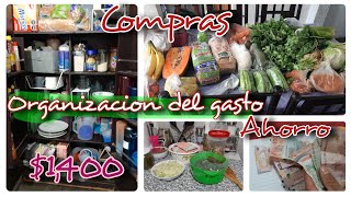 COMPRA SEMANAL  ORGANIZACION  1400  AHORRO [upl. by Schargel]