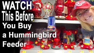 Hummingbird Feeders BE AWARE of Issues Before YOU Buy EASY to Clean Bees Ants amp DIY Recipe Nectar [upl. by Xxam]