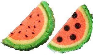 How to Make Watermelon Cookies 수박 쿠키 만들기  한글 자막 [upl. by Layney506]