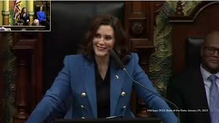 Governor Gretchen Whitmer State of State 2023 [upl. by Hodgson]