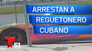 Arrestan a reguetonero cubano acusado de apuntar con arma a conductor en Miami [upl. by Anica]