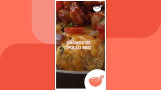 ¡Receta latina Nachos con pollo bbq ¡RECETA FÁCIL Y RÁPIDA 🕑🤤  Comedera [upl. by Hluchy]