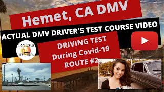 ACTUAL COVID19 TEST ROUTE Hemet Ca DMV Behind The Wheel Drivers Training Adult Education Course [upl. by Yrred592]