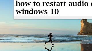 how to restart audio driver windows 10 11 [upl. by Trudi]