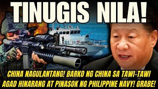 CHINA NAGULANTANG BARKO NG CHINA SA TAWITAWI AGAD HINARANG AT PINASOK NG PHILIPPINE NAVY GRABE [upl. by Aihsenrad539]