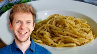 Einfache Pasta aus nur 3 Zutaten  Cacio e Pepe Rezept [upl. by Aiyotal700]