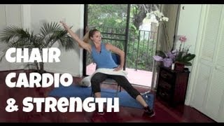 40Minute Seated Chair Cardio and Strength Workout [upl. by Ellimak]