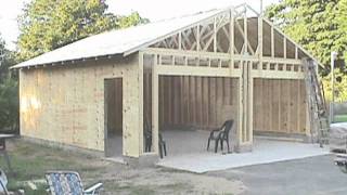 Building your own 24X24 garage and save money Steps from concrete to framing [upl. by Earl]