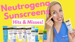 The Truth About Neutrogena Sunscreen Hits and Misses  NOT SPONSORED  Dermatologist Reviews [upl. by Nerte]