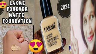 New Launch Lakme Forever Matte Foundation Review New High Coverage Foundationnewlaunch fashion [upl. by Eiuqnimod]