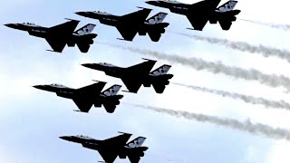 Thunderbirds Super Bowl LIII Flyover Including Some Nice Fighting Falcon Cockpit Footage [upl. by Arraes]