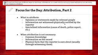 Attribution in Journalism [upl. by Pearman252]