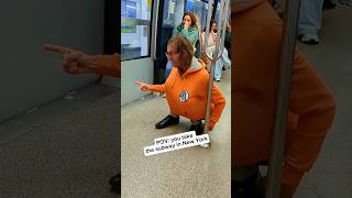 I think I should walk from now on adamrose react funny nyc subway travel funnyvideo [upl. by Ashman]