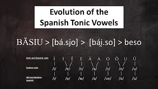 Evolution of Spanish from Latin Tonic Vowels [upl. by Ozzie]