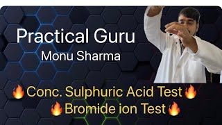 Bromide ion Test Conc Sulphuric   Acid Radical  CBSE XII  Practical Guru Monu Sharma [upl. by Luby]