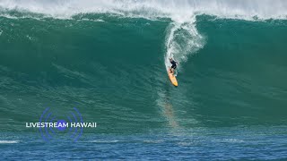 HIGH SURF WARNING XL SWELL WAIMEA BAY  LIVE [upl. by Yelyk]