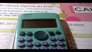 code avec une calculatrice casio fx92 [upl. by Nilhtac]