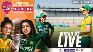 Live  Pakistan Women vs South Africa Women  3rd T20I 2024  PCB  M3X1A [upl. by Nalyr]